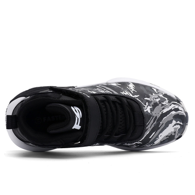 Basketball Shoes For Kids With Anti-Slip Resistant Rubber Outsoles In Black Purple Yellow Color