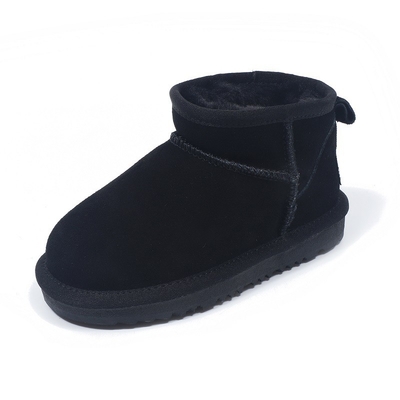 Winter Cowhide Snow Boots Plus Velvet Genuine Leather Short Boots Waterproof Non-Slip Outdoor Warm Cotton Shoes