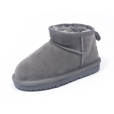 Winter Cowhide Snow Boots Plus Velvet Genuine Leather Short Boots Waterproof Non-Slip Outdoor Warm Cotton Shoes