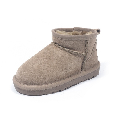 Winter Cowhide Snow Boots Plus Velvet Genuine Leather Short Boots Waterproof Non-Slip Outdoor Warm Cotton Shoes