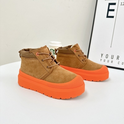 Winter Cowhide Wool Warm Thick-Soled Snow Boots Waterproof Non-Slip Three-Proof Short Boots With Straps for women