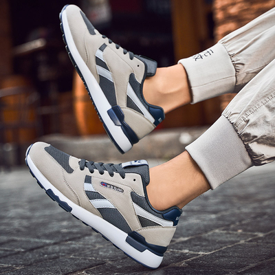 Men'S Spring Autumn Casual Shoes Breathable Mesh Sports Design Non-Slip Wear-Resistant Lightweight Running Shoes