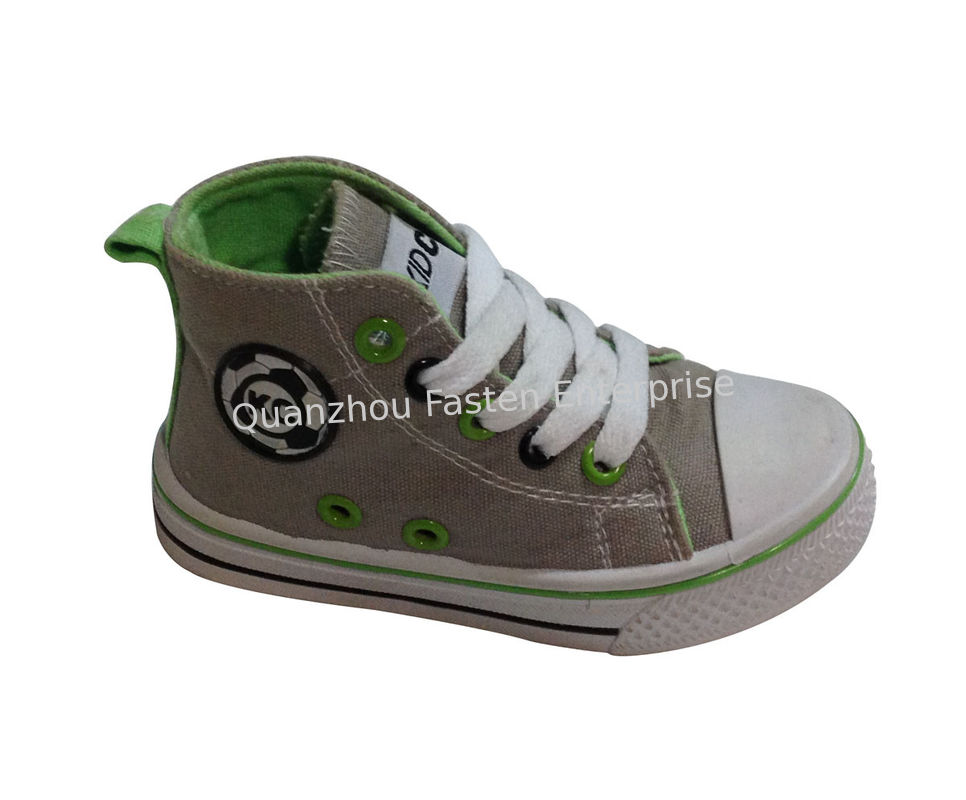 Kids PVC injection canvas shoes high cut for boys