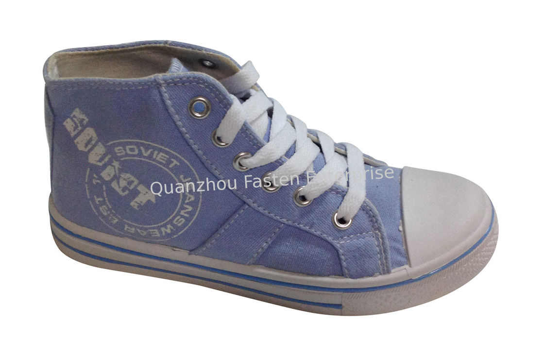 Boys blue canvas upper injection sole sneakers